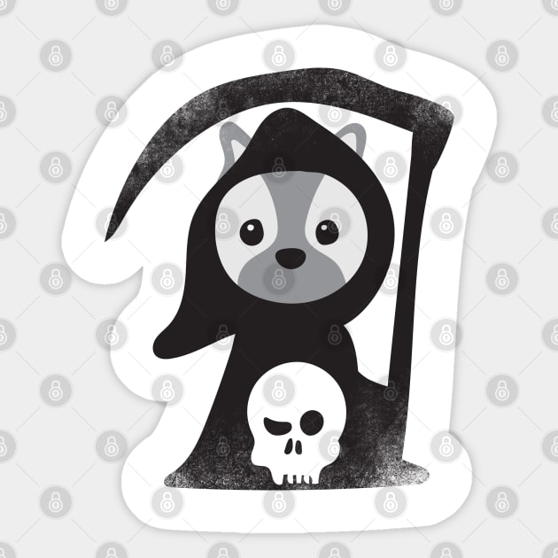 Cute Puppy Death Sticker by Jess Adams